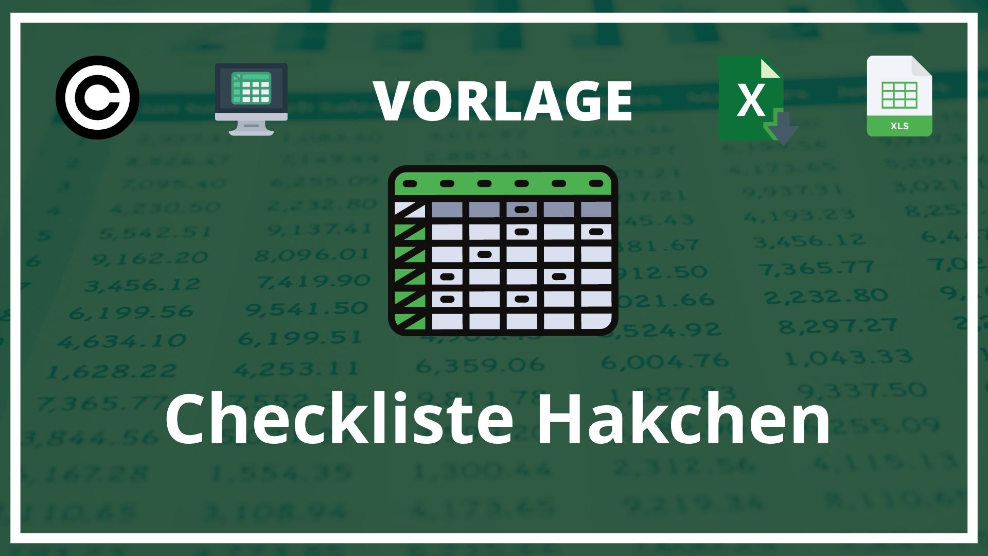 Checkliste Excel Häkchen Vorlage