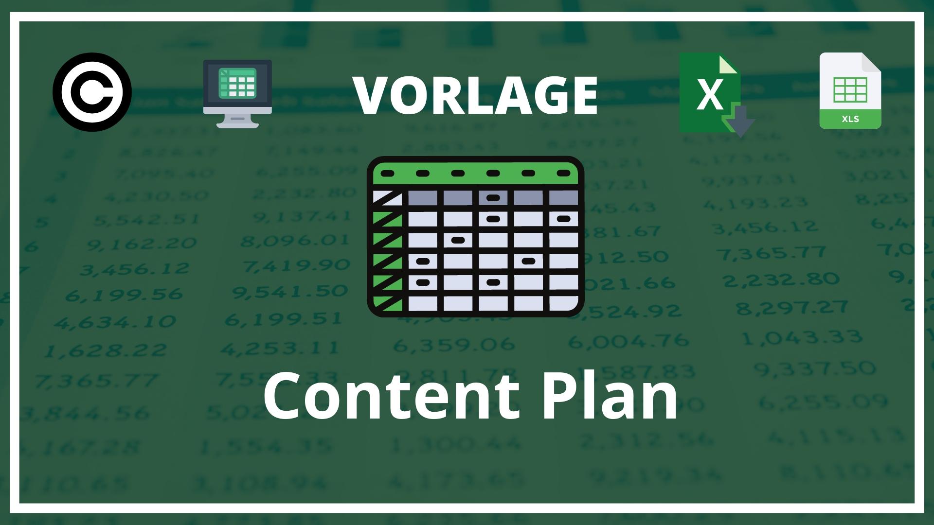 Content Plan Vorlage Excel