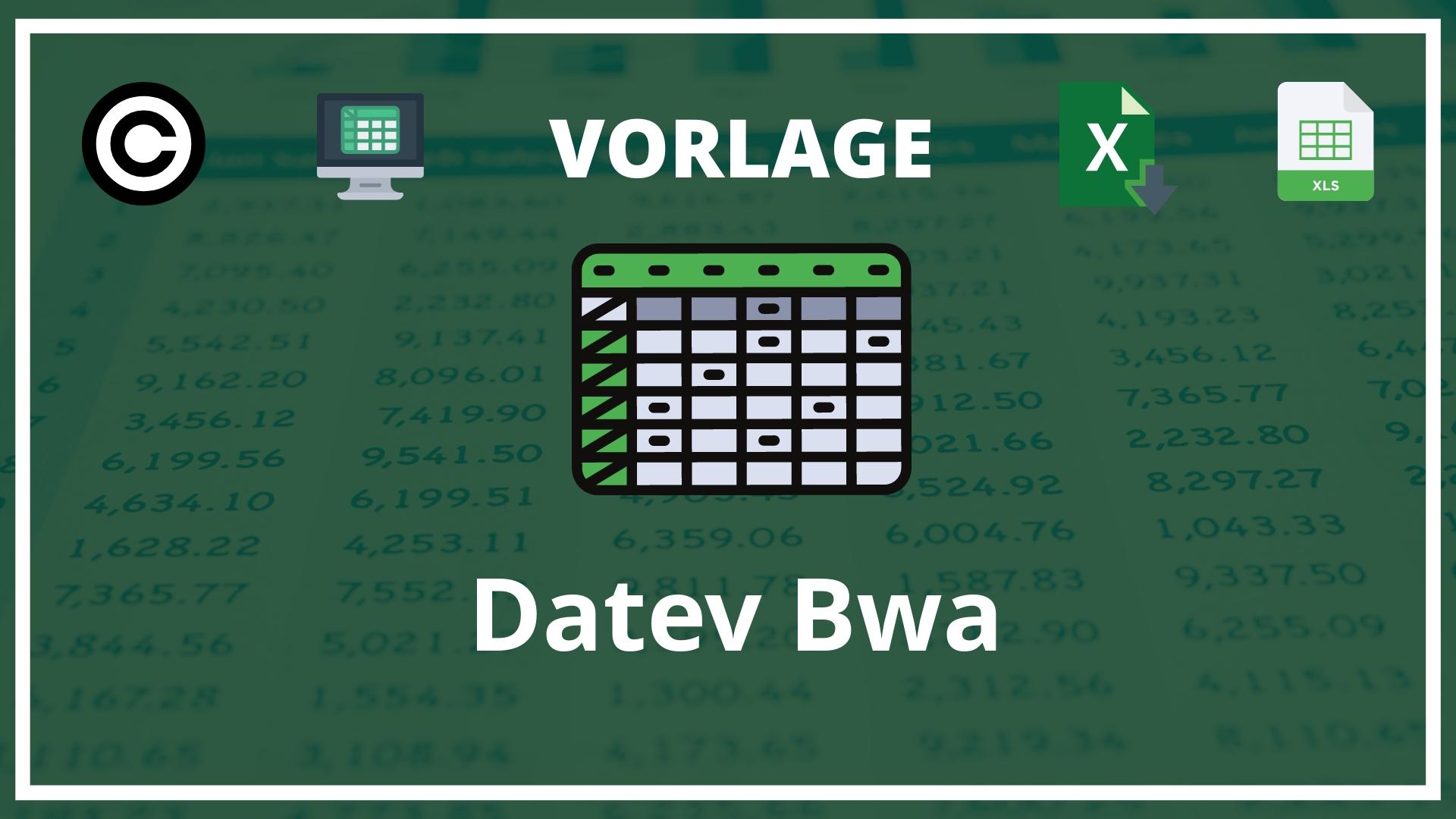 Datev Bwa Excel Vorlage