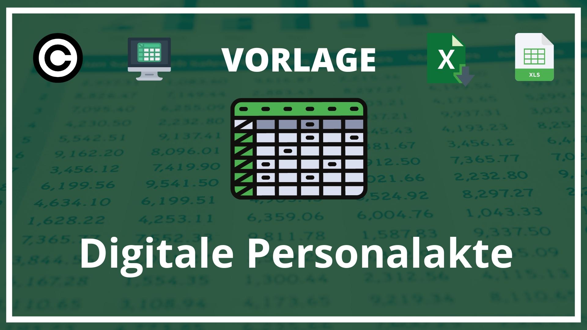 Digitale Personalakte Excel Vorlage
