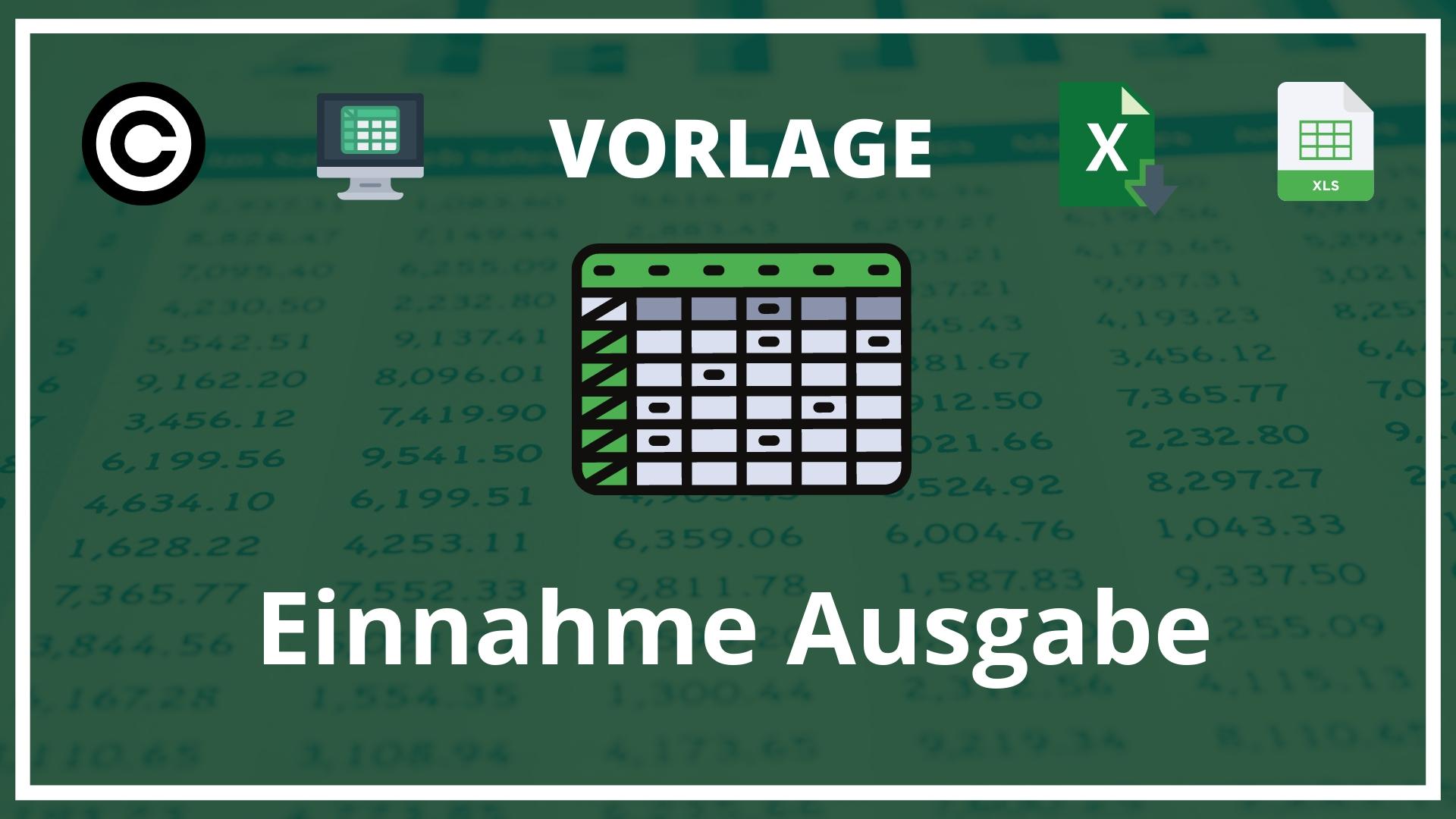 Einnahme Ausgabe Excel Vorlage