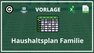 Haushaltsplan Familie Vorlage Excel