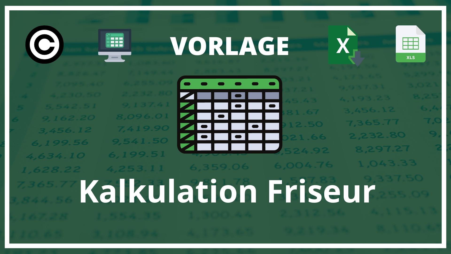 Kalkulation Friseur Excel Vorlage