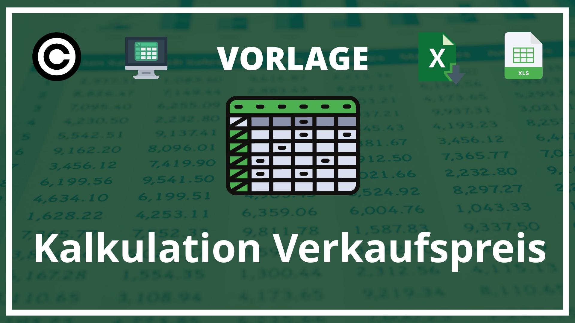 Kalkulation Verkaufspreis Excel Vorlage