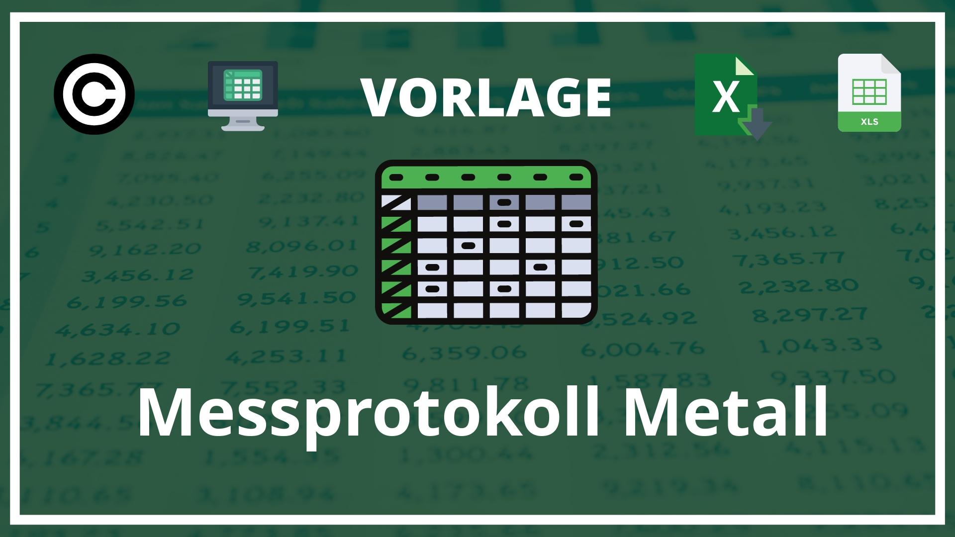 Messprotokoll Vorlage Excel Metall