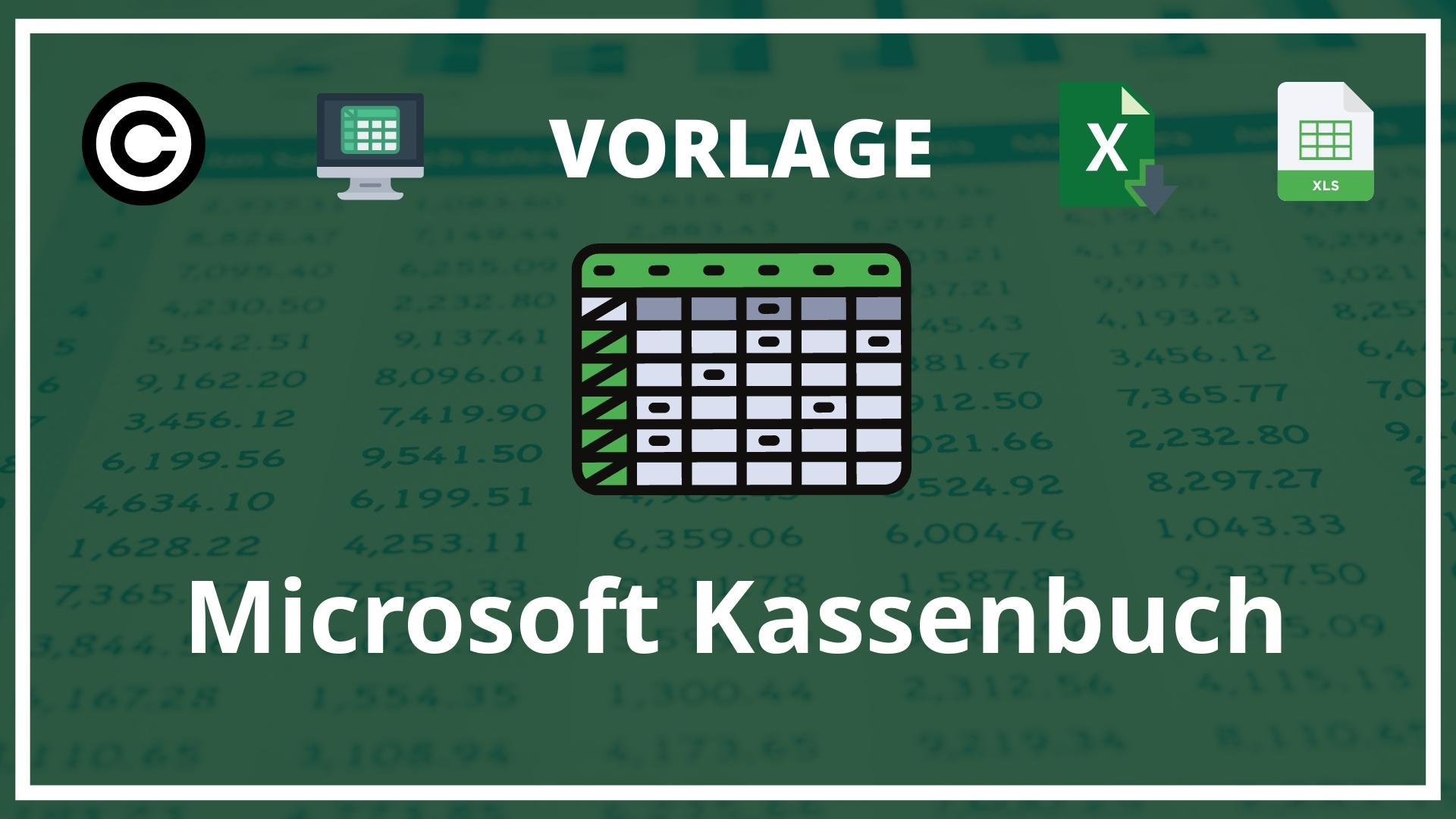 Microsoft Excel Vorlage Kassenbuch