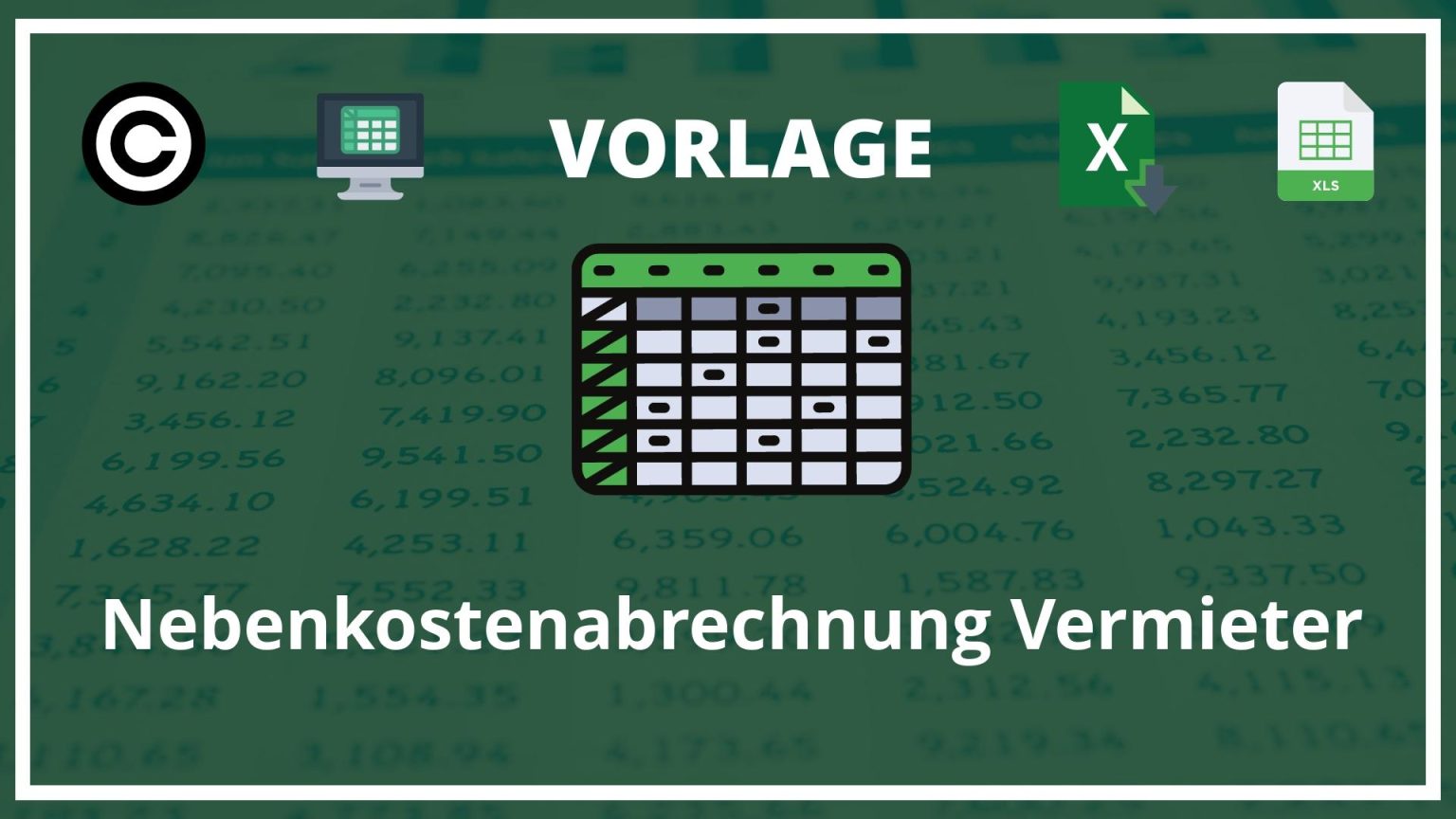 Vermieter Nebenkostenabrechnung Excel Vorlage