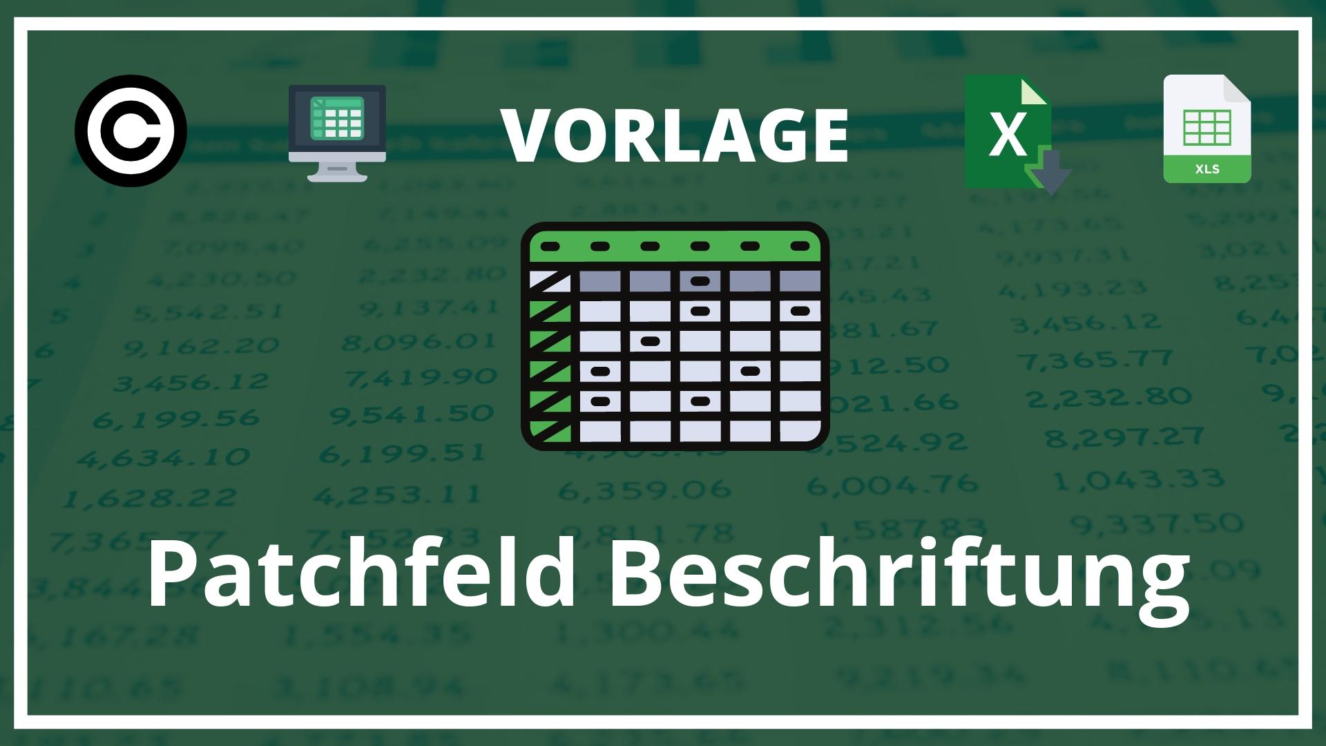 Patchfeld Beschriftung Excel Vorlage