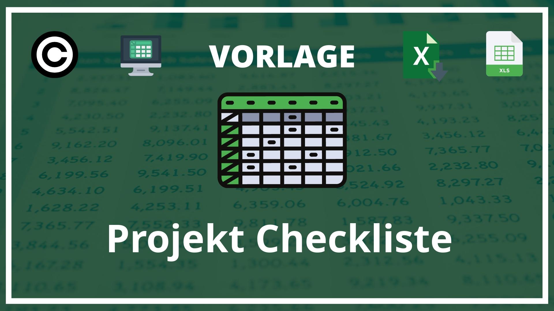 Projekt Checkliste Excel Vorlage