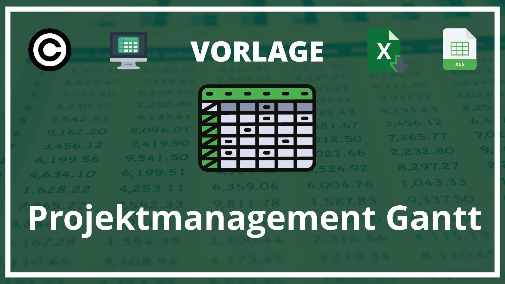 Projektmanagement Excel Vorlage Gantt