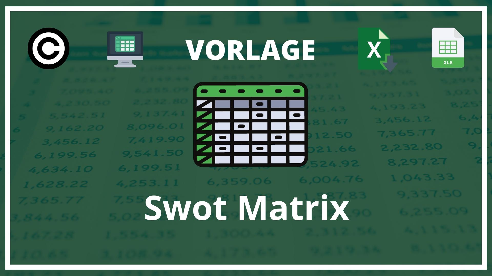 Swot Matrix Vorlage Excel
