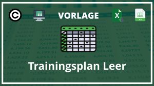 Trainingsplan Vorlage Leer Excel
