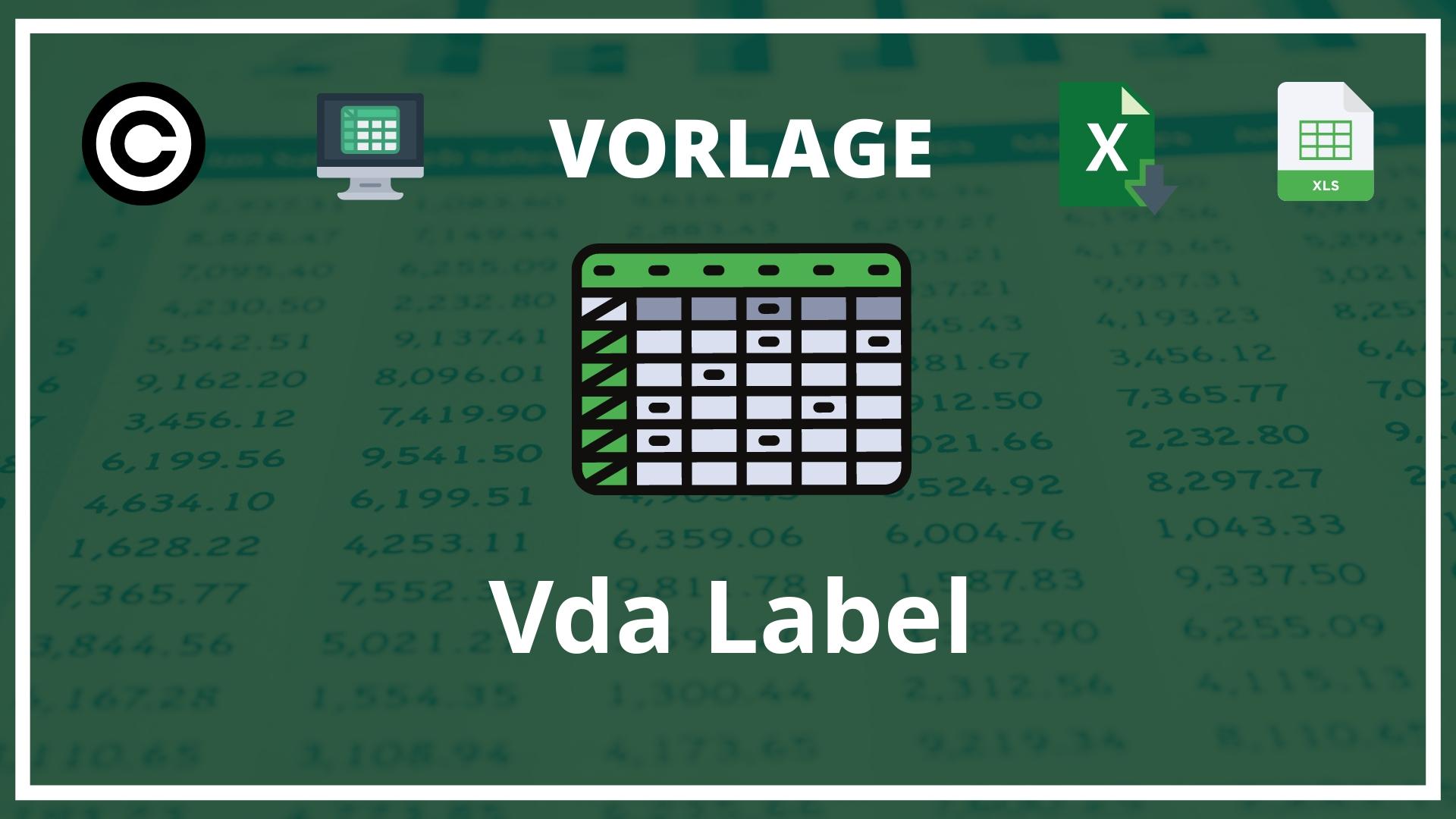 Vda Label Excel Vorlage