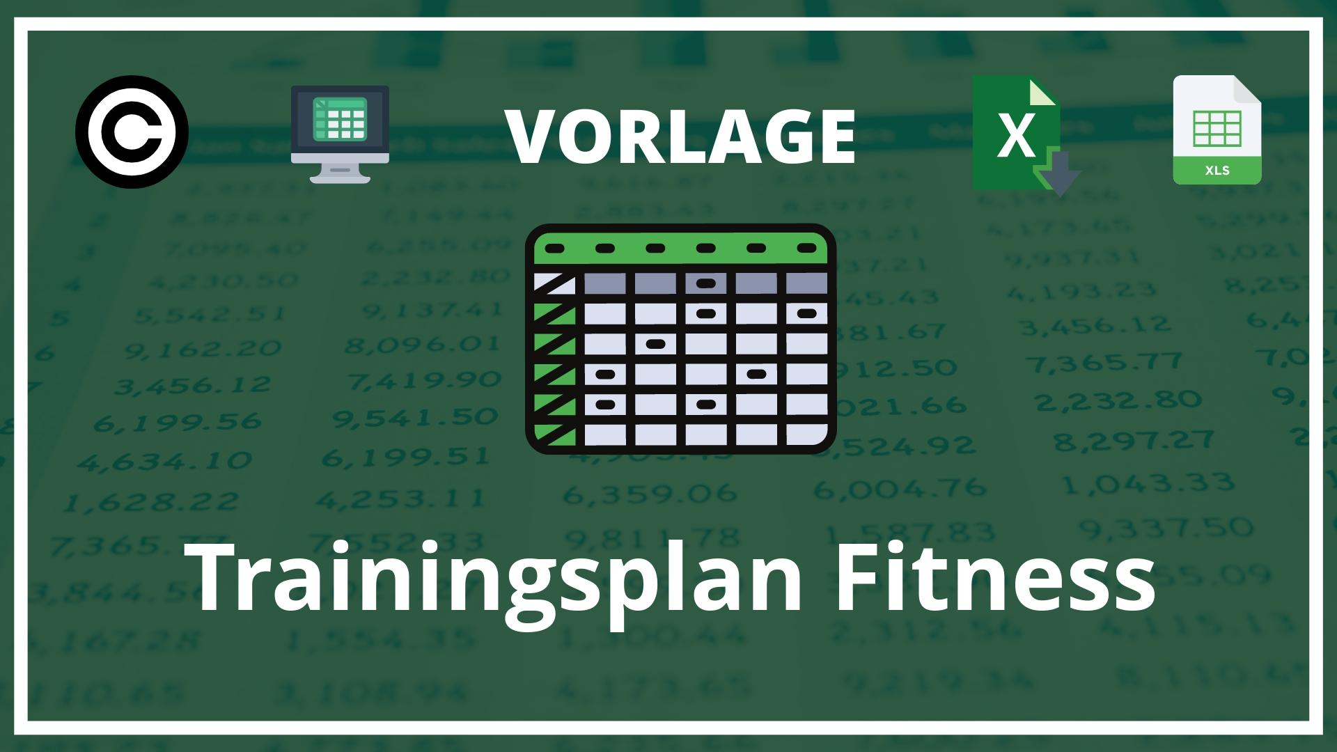 Vorlage Trainingsplan Fitness Excel