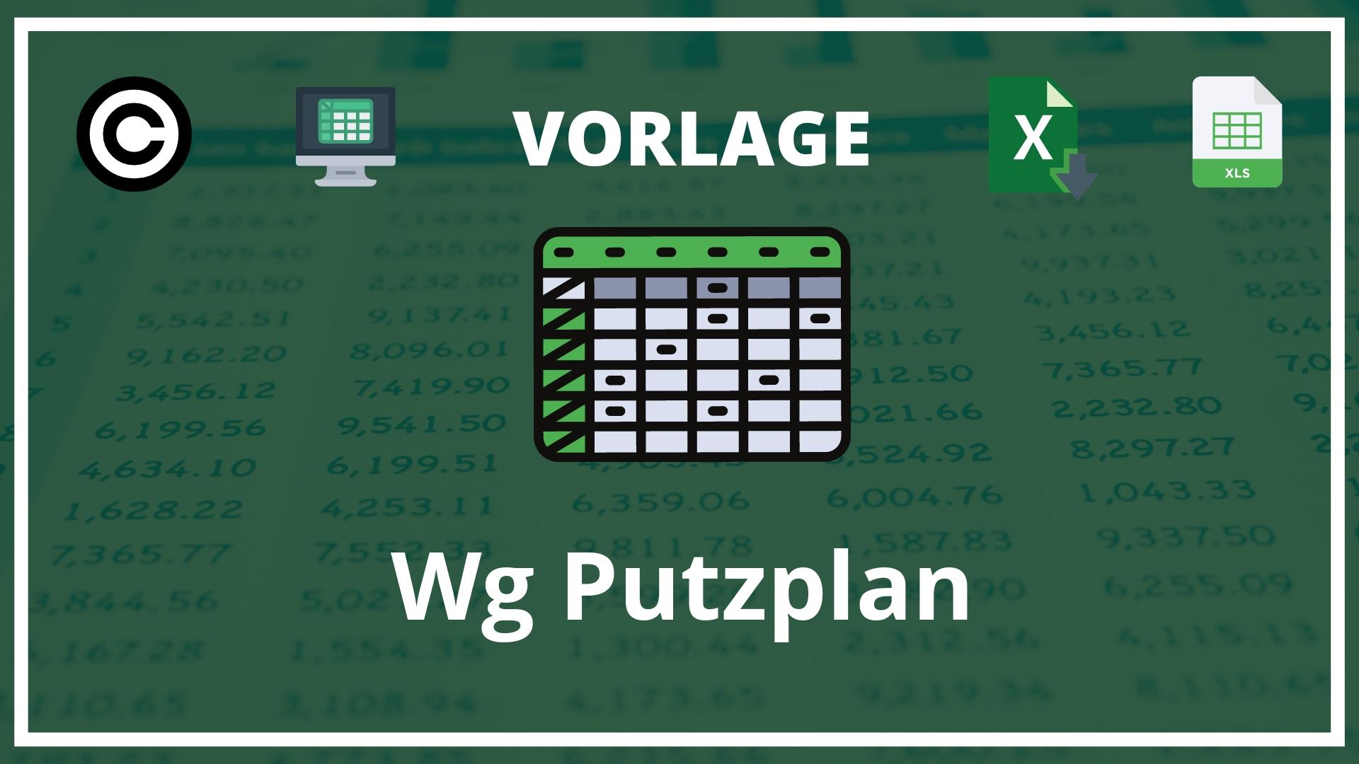 Wg Putzplan Excel Vorlage